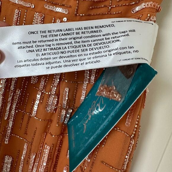 Mac Duggal | 70264 Abstract Beaded Sleeveless Midi Sheath Dress Size 2 NEW - Picture 10 of 12